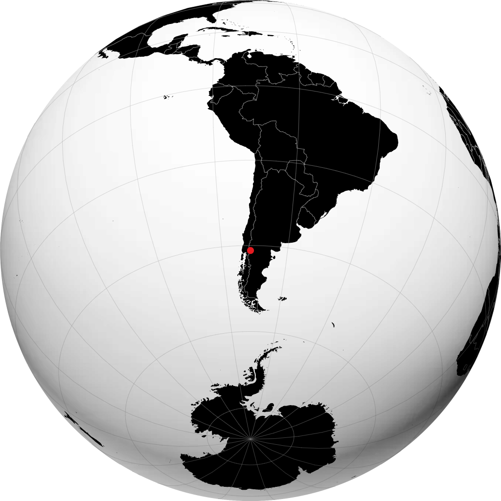 San Carlos de Bariloche sur le globe