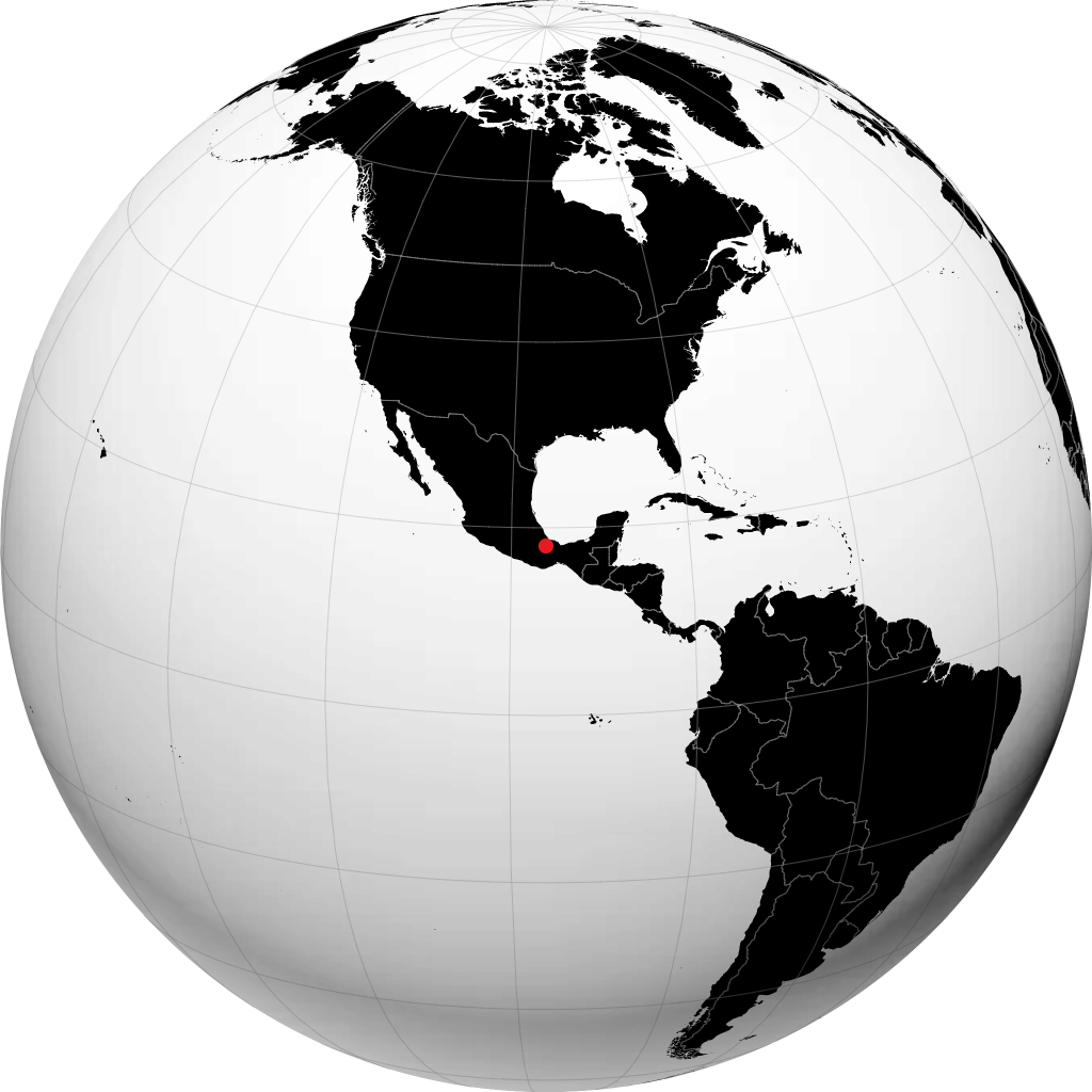San Juan Bautista Tuxtepec sur le globe