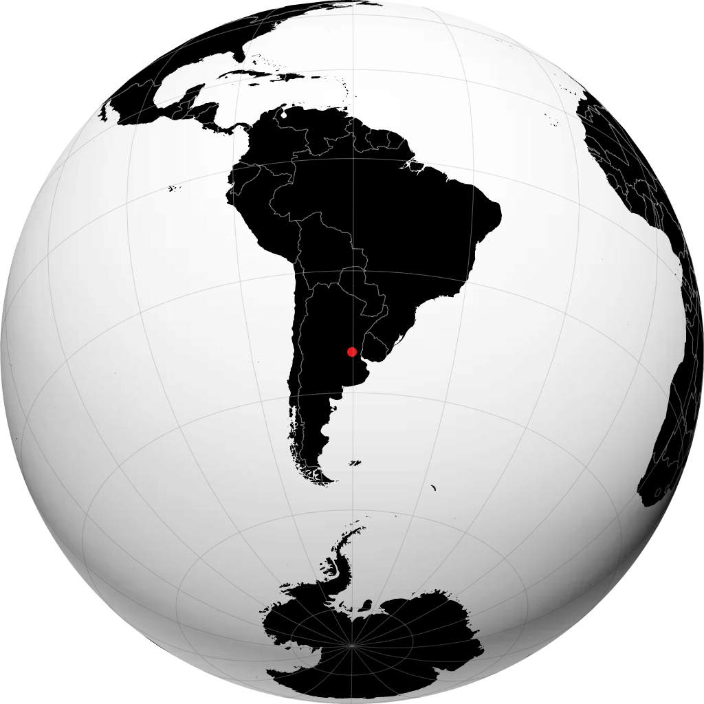 San Nicolás de los Arroyos sur le globe