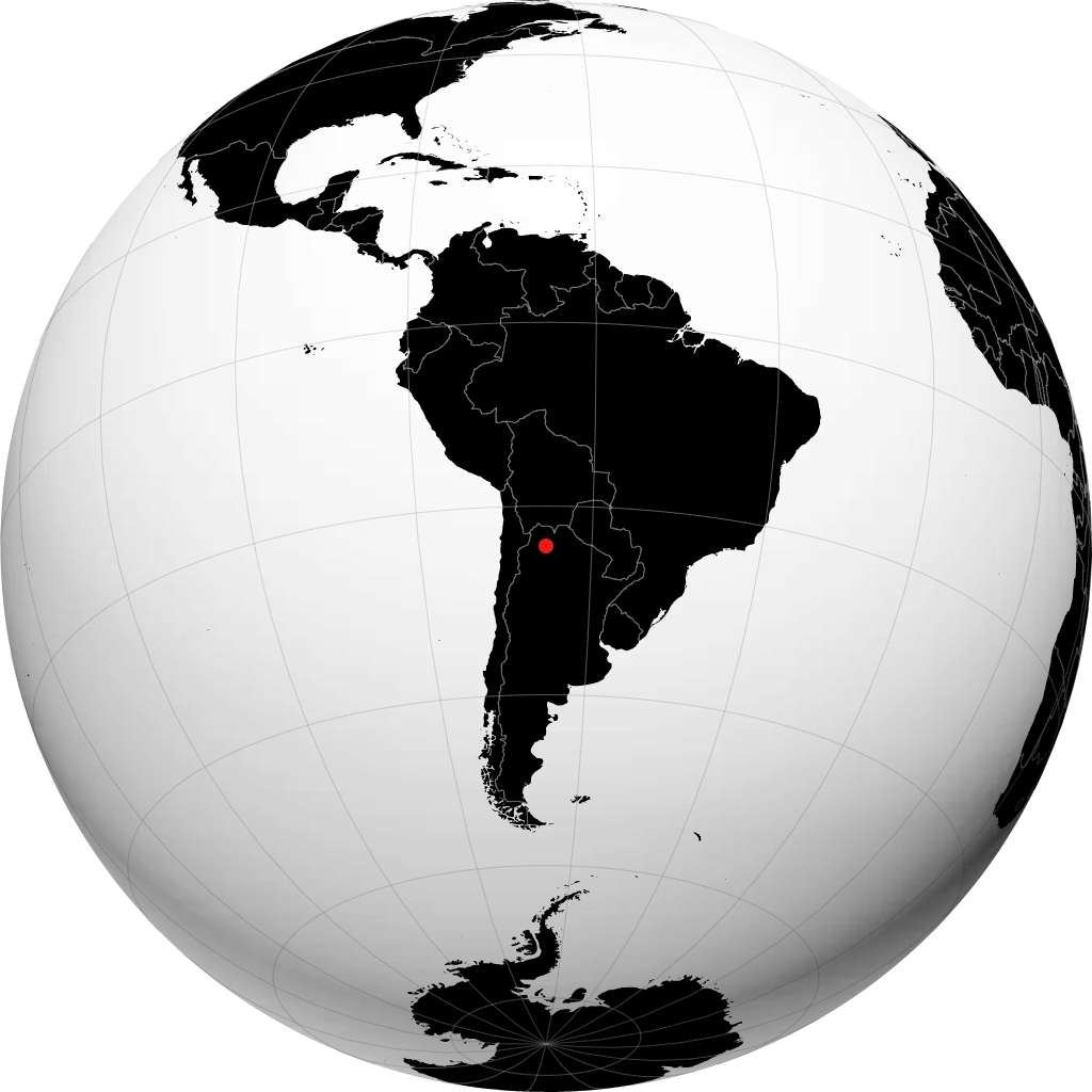 San Salvador de Jujuy sur le globe