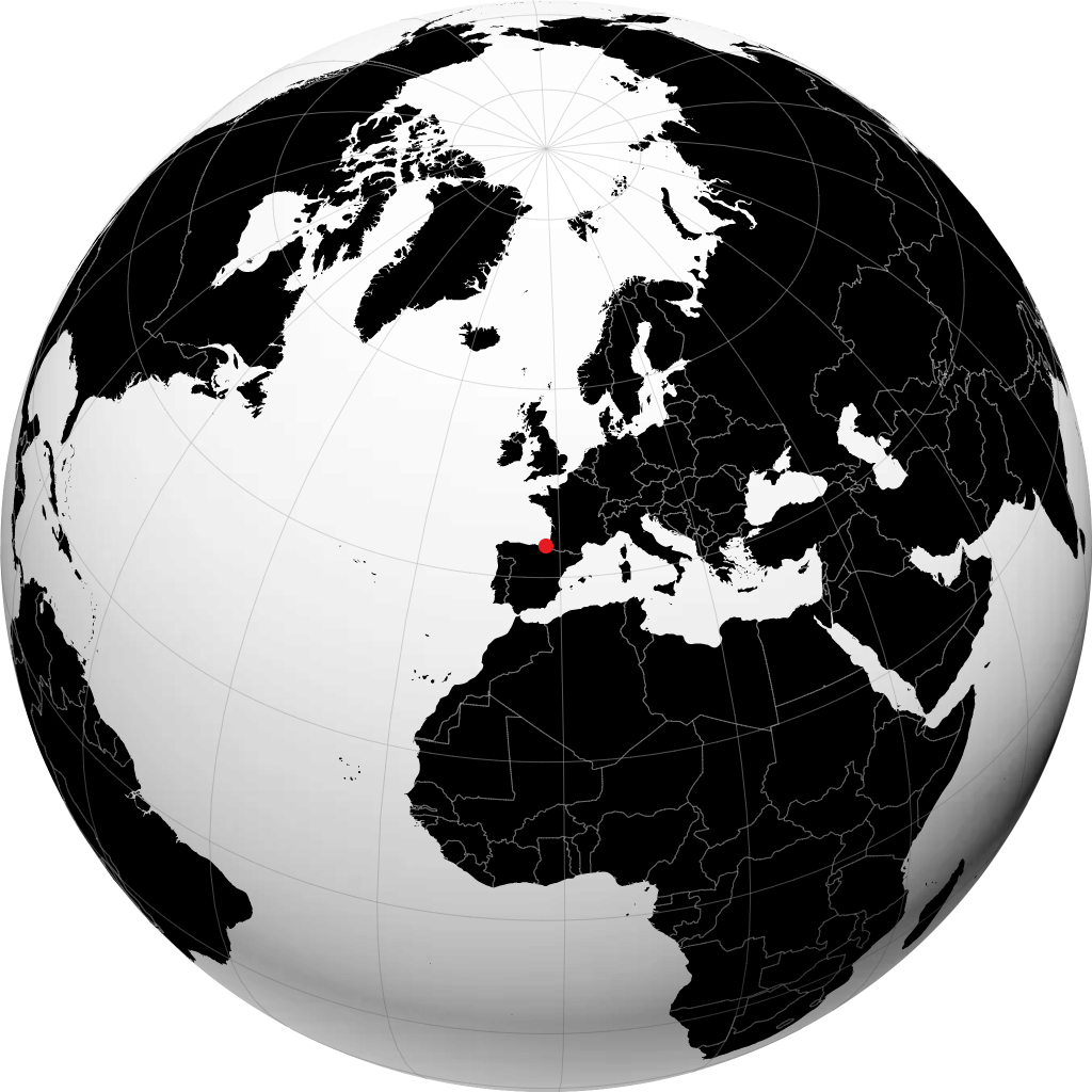 Saint-Sébastien sur le globe