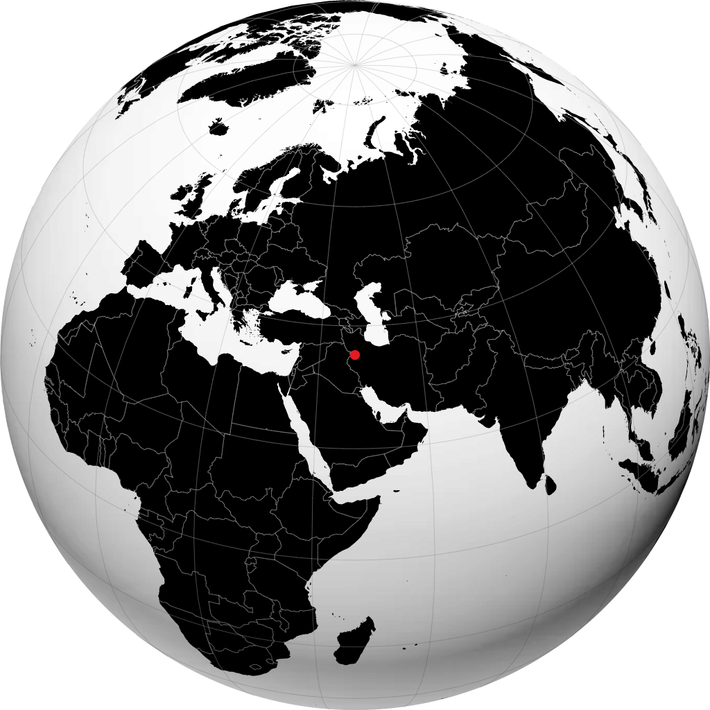 Sanandaj sur le globe
