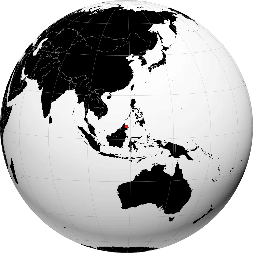 Sandakan sur le globe