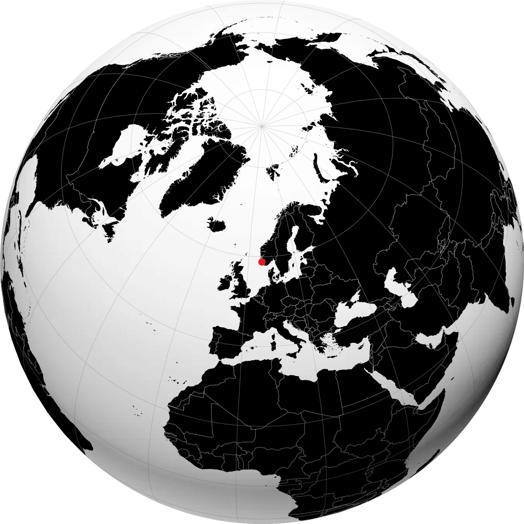 Sandnes sur le globe