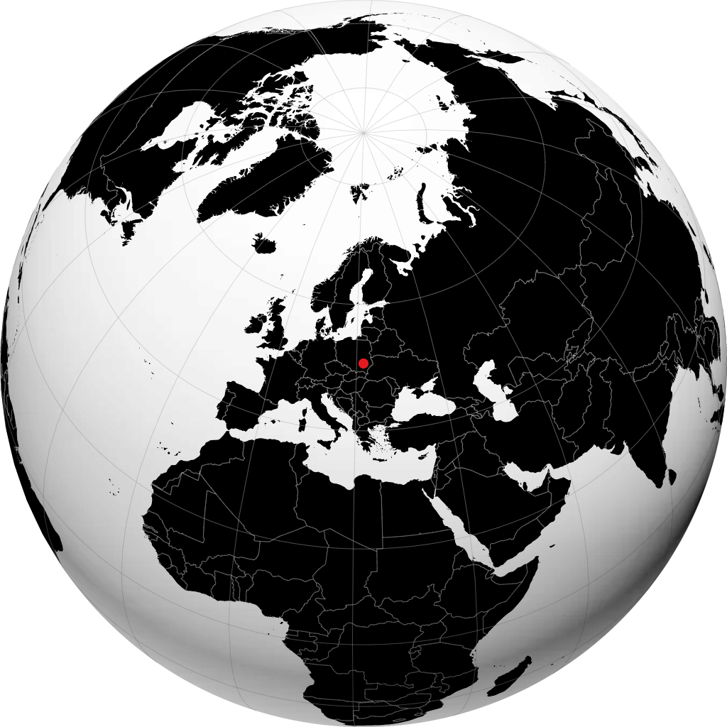 Sandomierz sur le globe