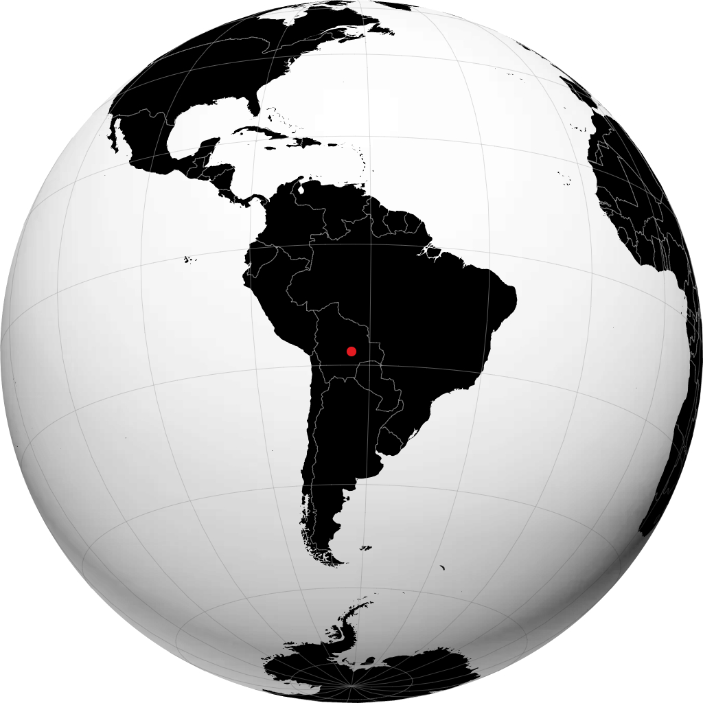 Santa Cruz de la Sierra sur le globe