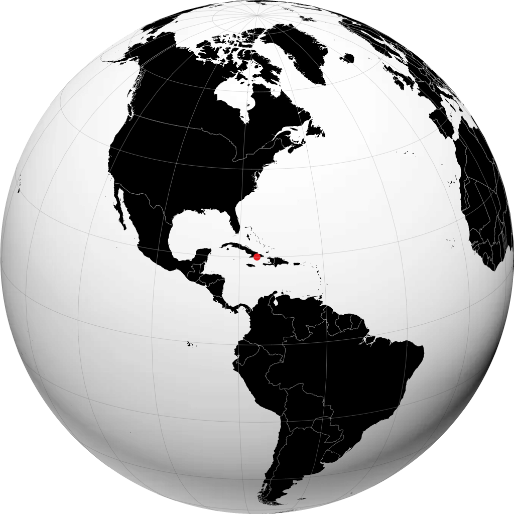 Santiago de Cuba sur le globe