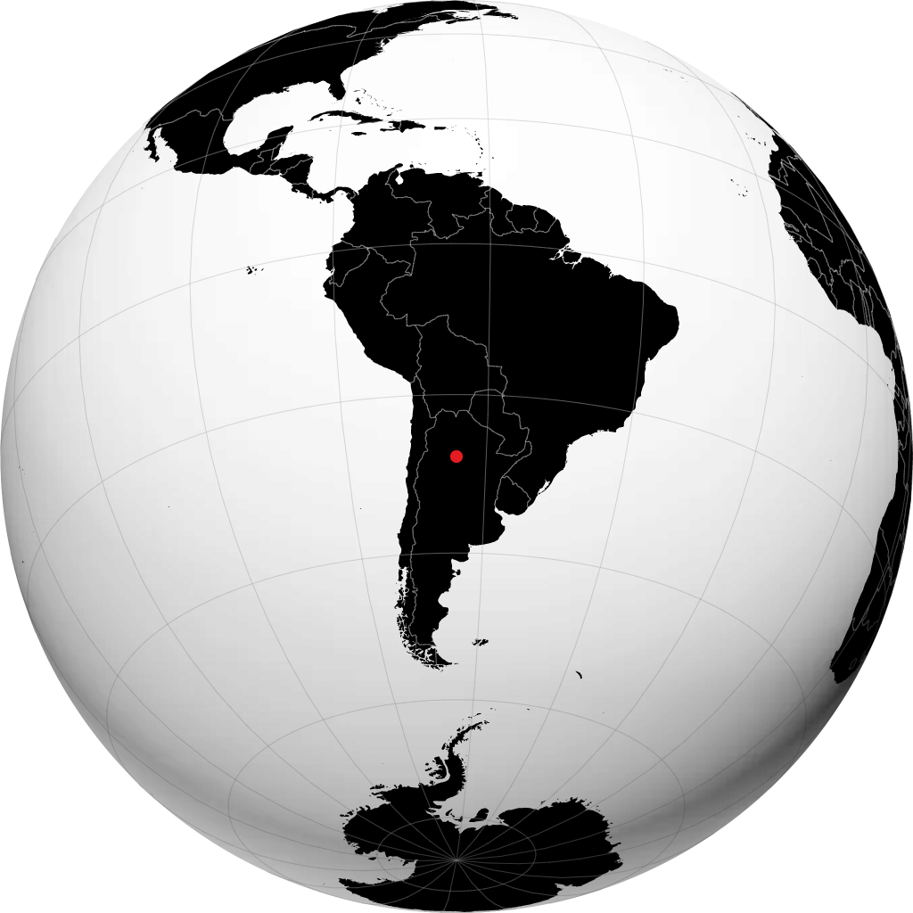 Santiago del Estero sur le globe