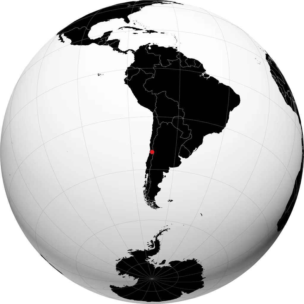 Santiago sur le globe