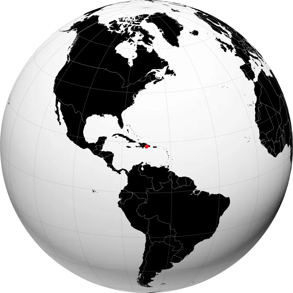 Saint-Domingue sur le globe