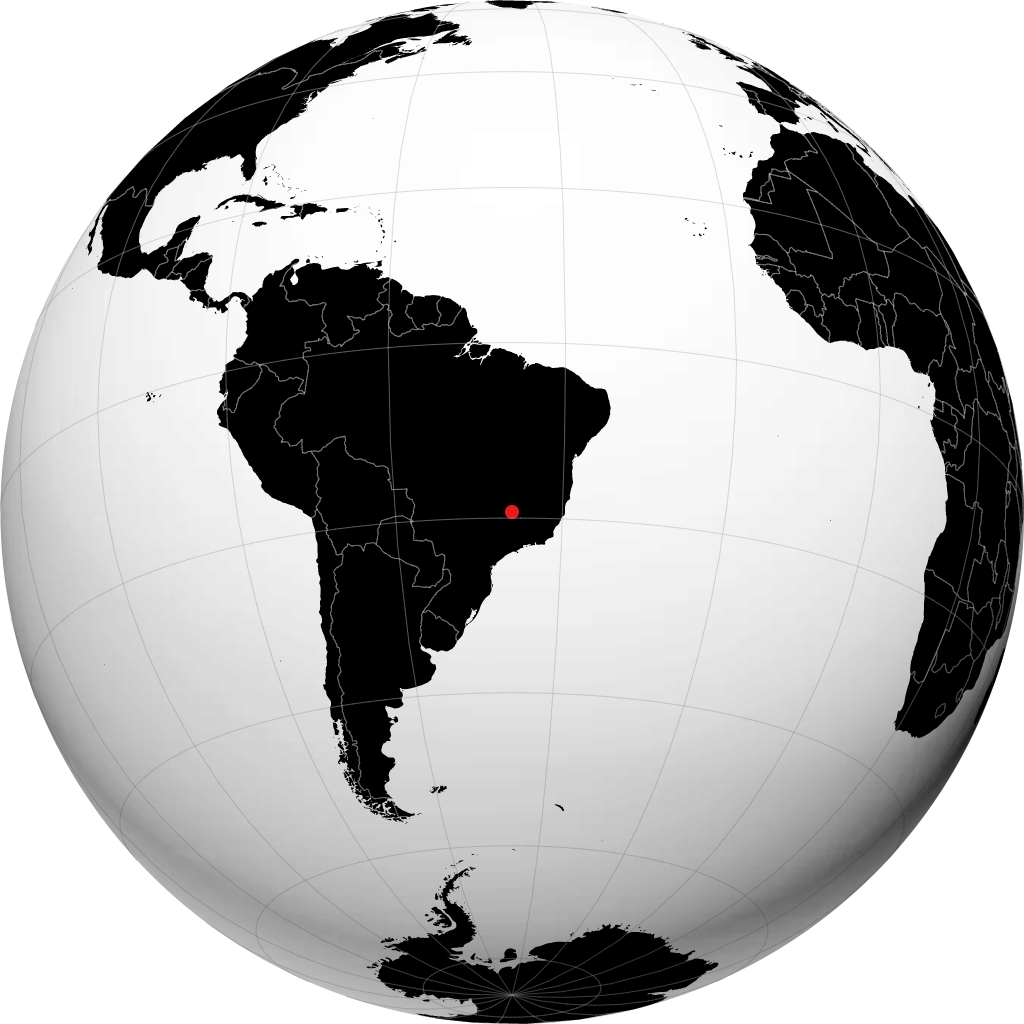 São Gotardo sur le globe