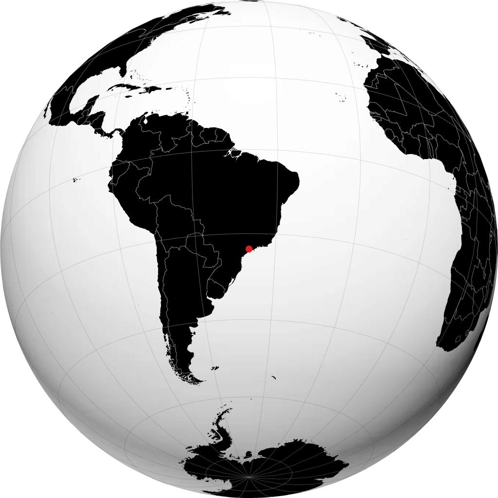 São Paulo sur le globe