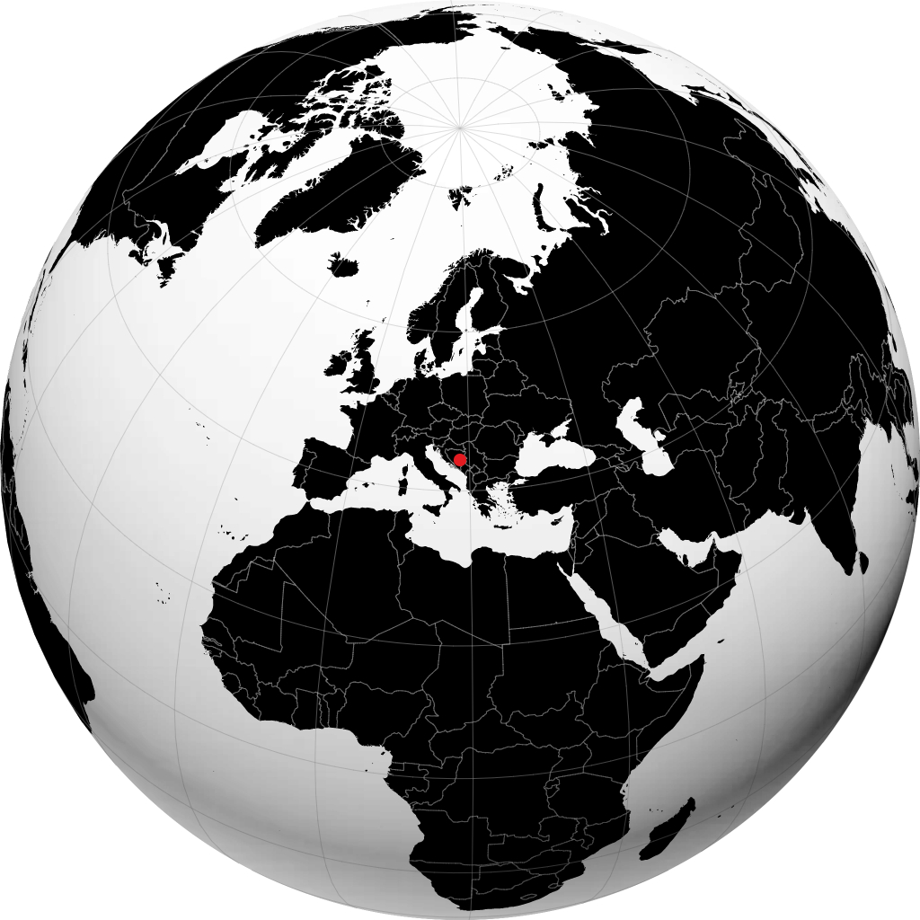 Sarajevo sur le globe