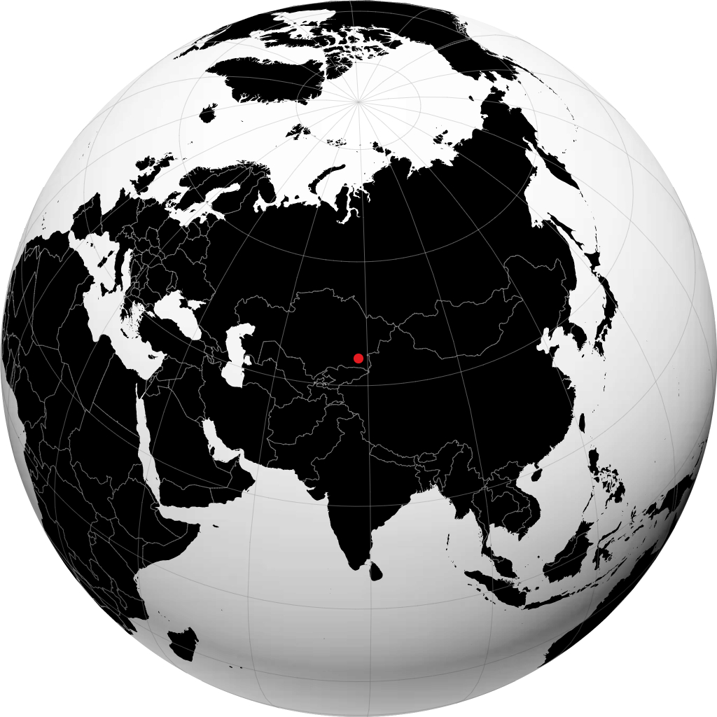 Saryozek sur le globe