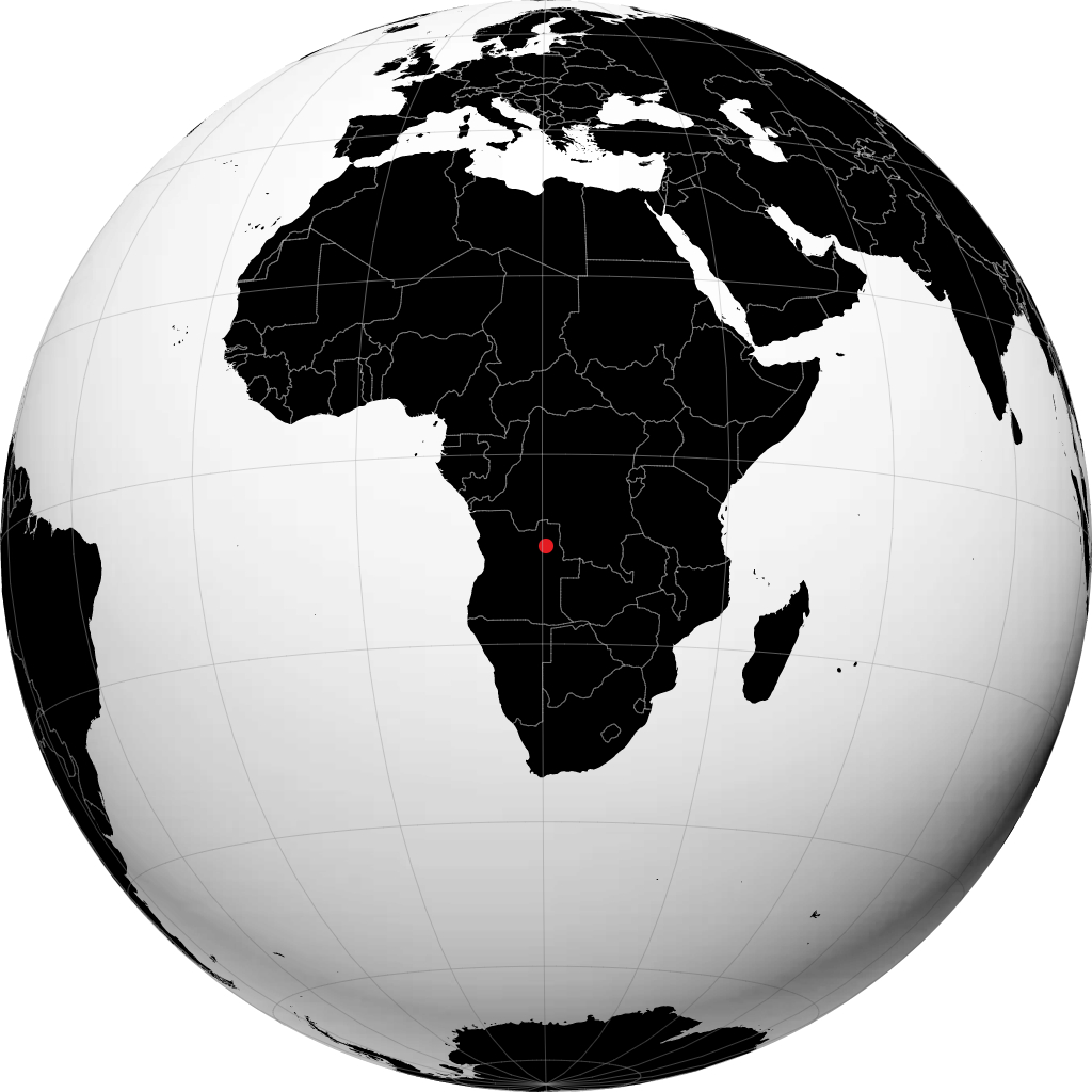 Saurimo sur le globe