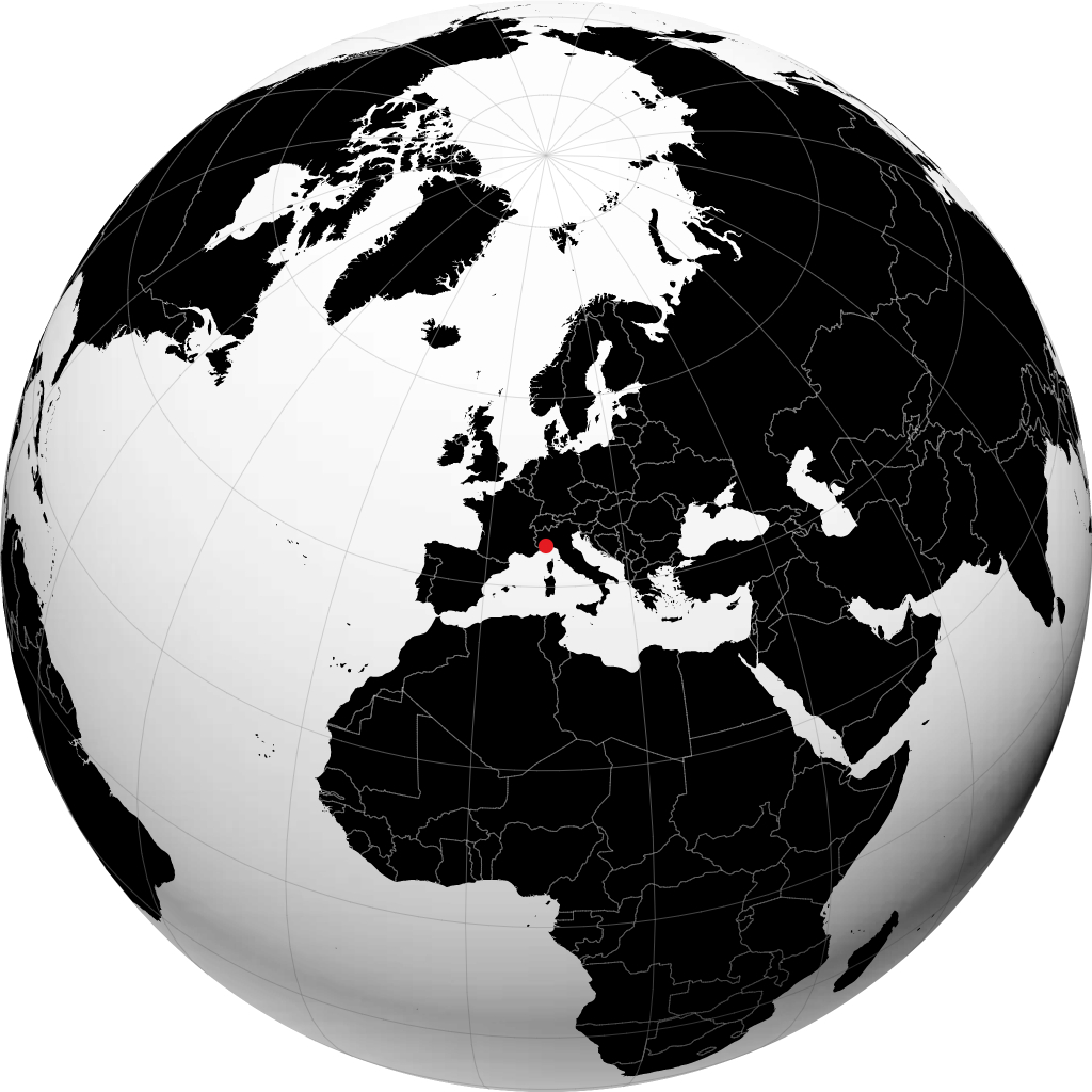 Savone sur le globe