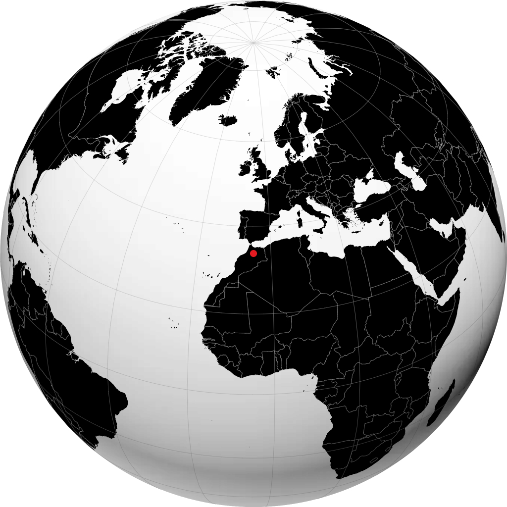 Sefrou sur le globe