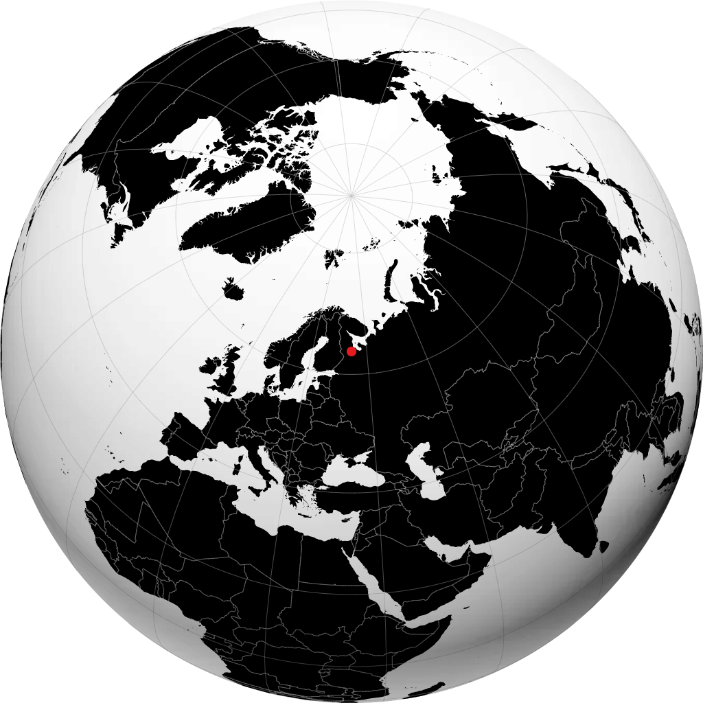 Segezha sur le globe