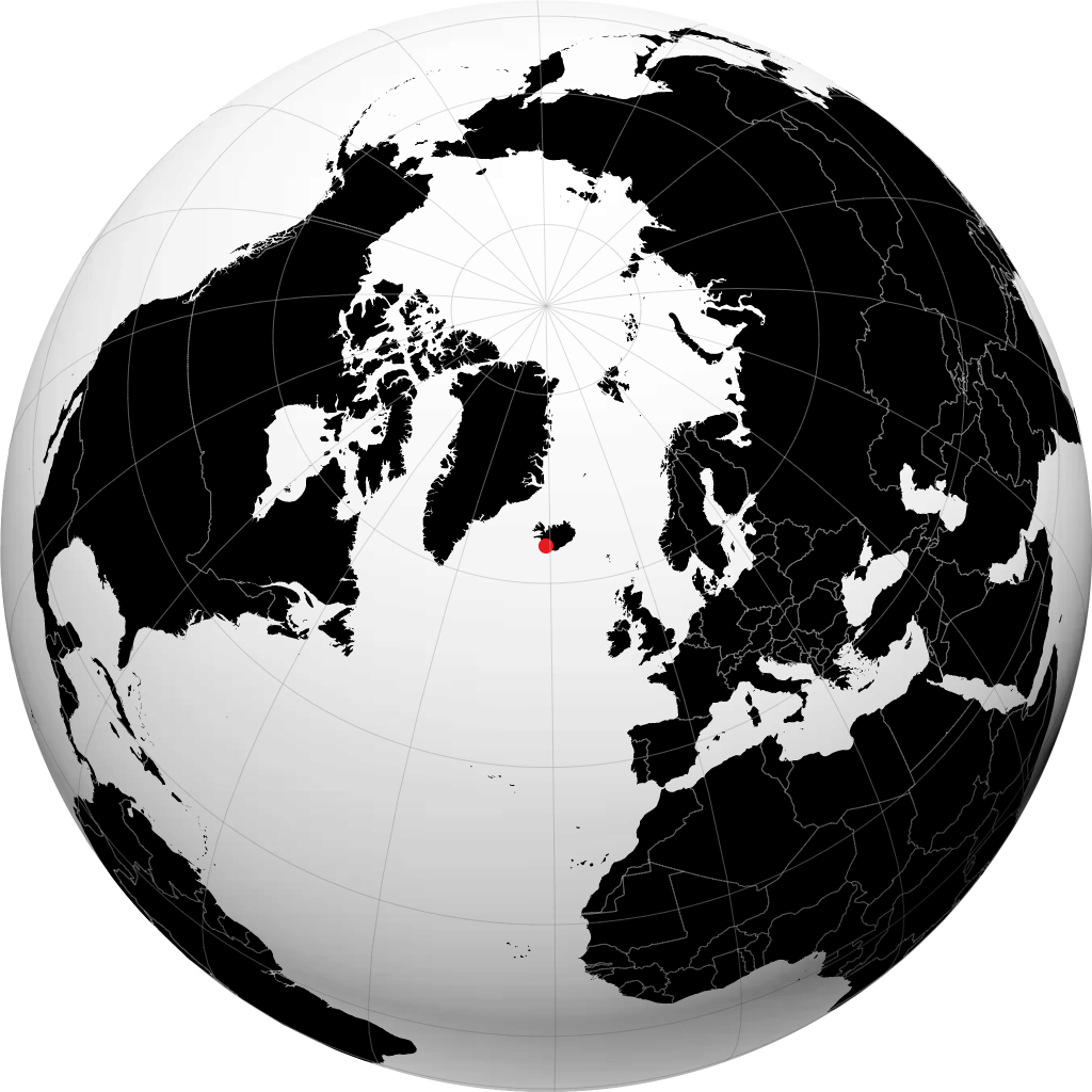 Selfoss sur le globe