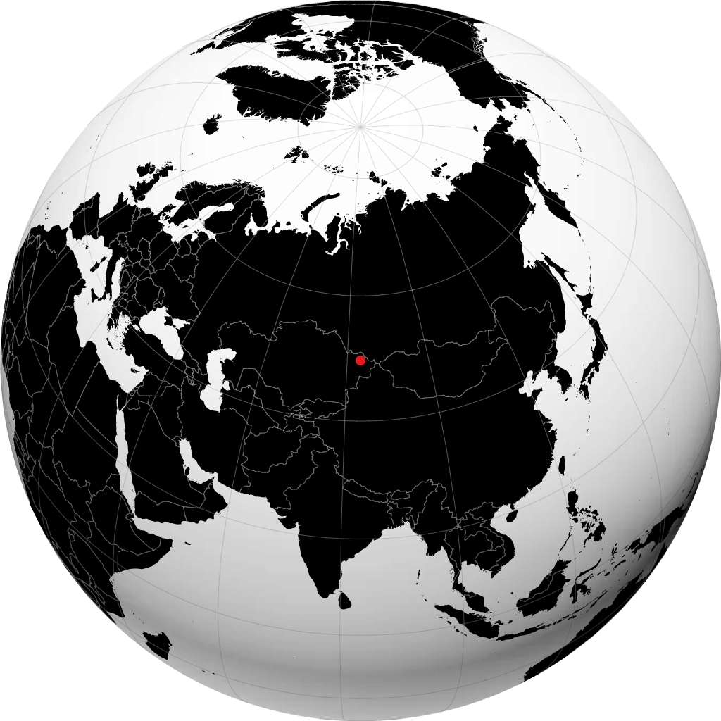 Serebryansk sur le globe