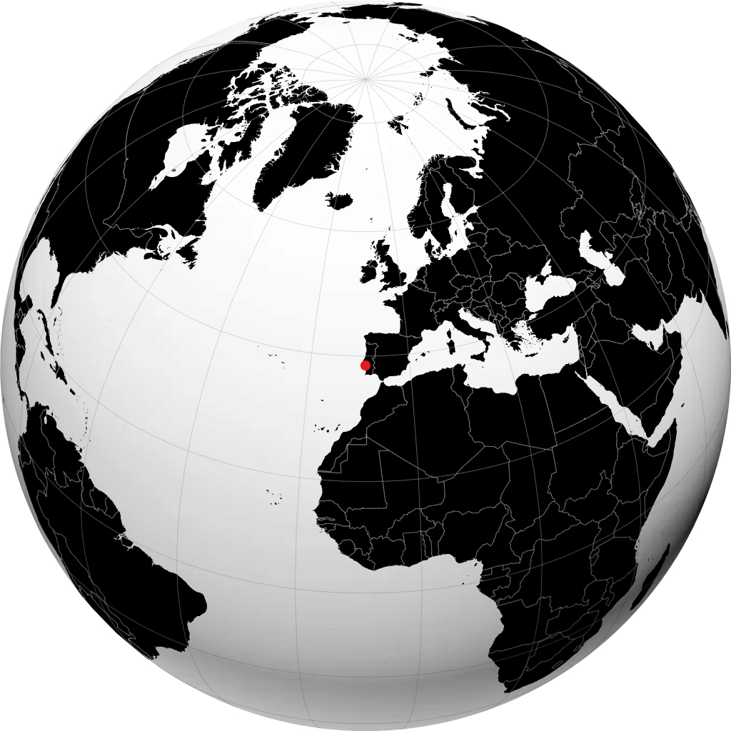 Setúbal sur le globe