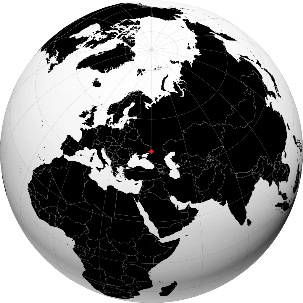 Shakhty sur le globe