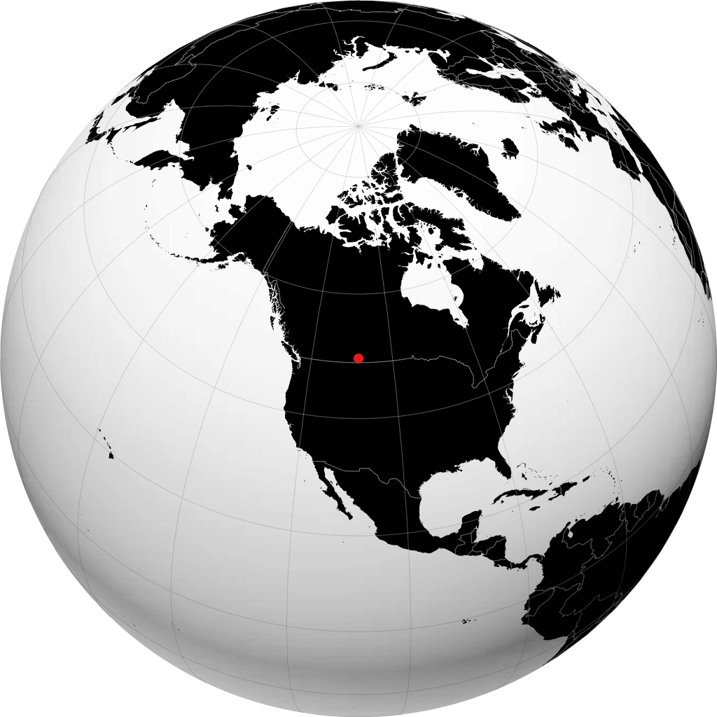 Shaunavon sur le globe