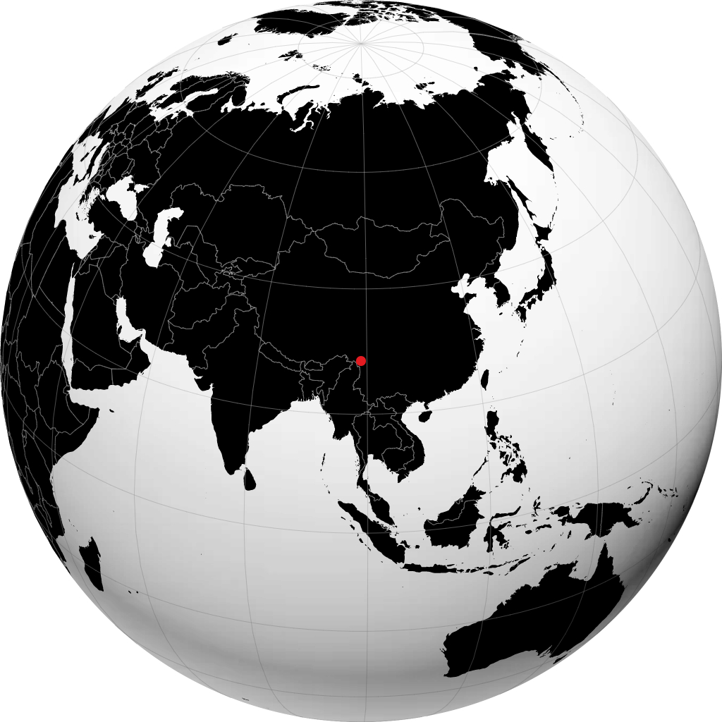 Shengping sur le globe