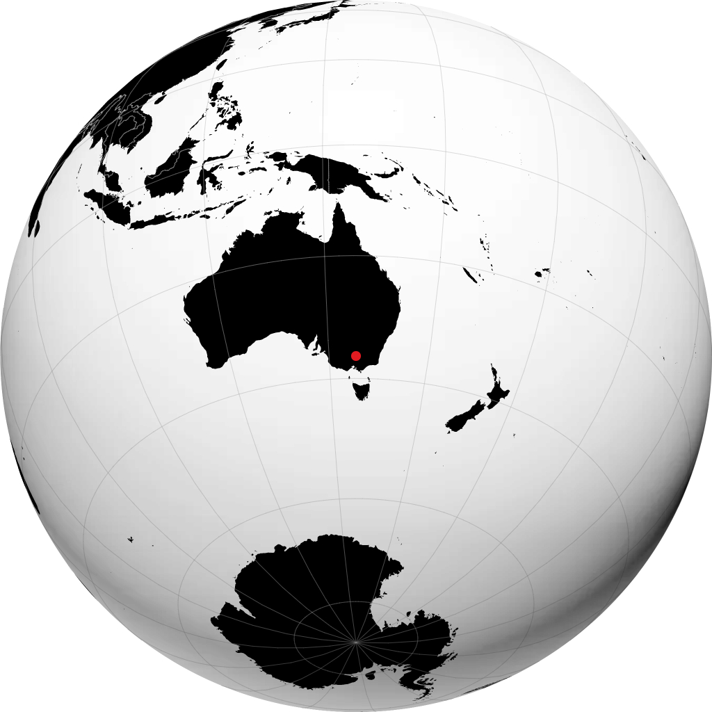 Shepparton sur le globe
