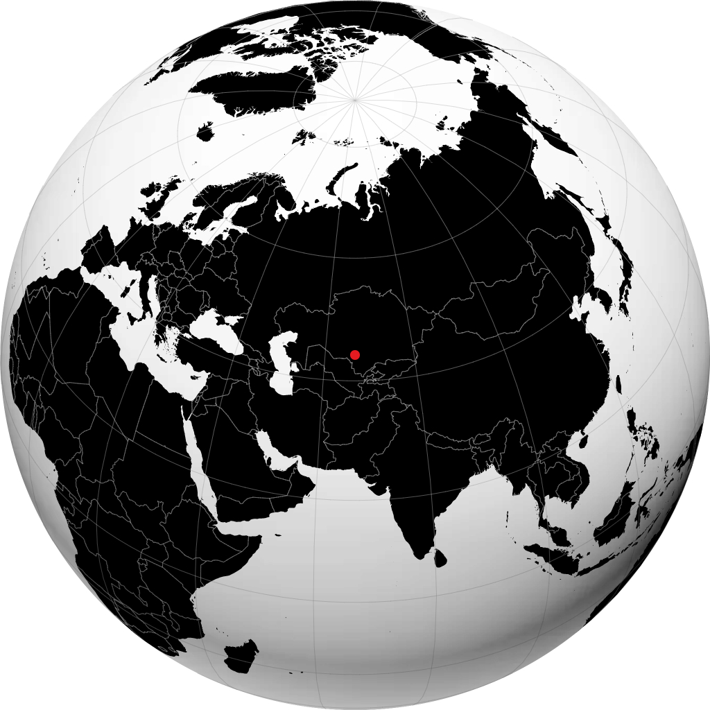 Shieli sur le globe