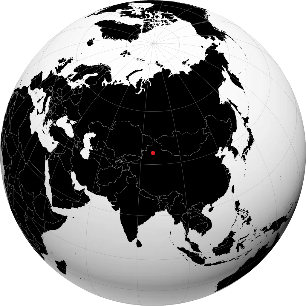 Shihezi sur le globe