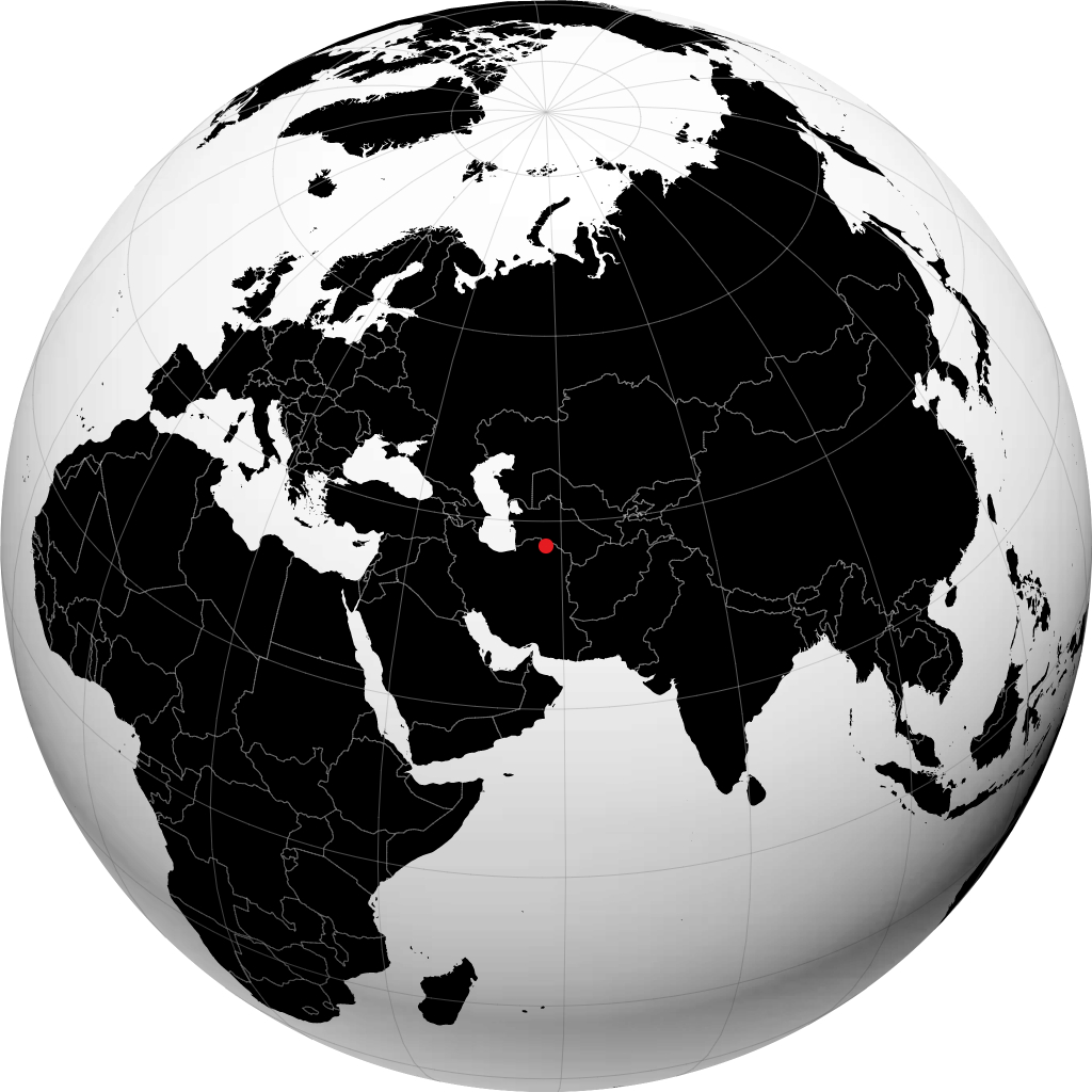 Shirvan sur le globe