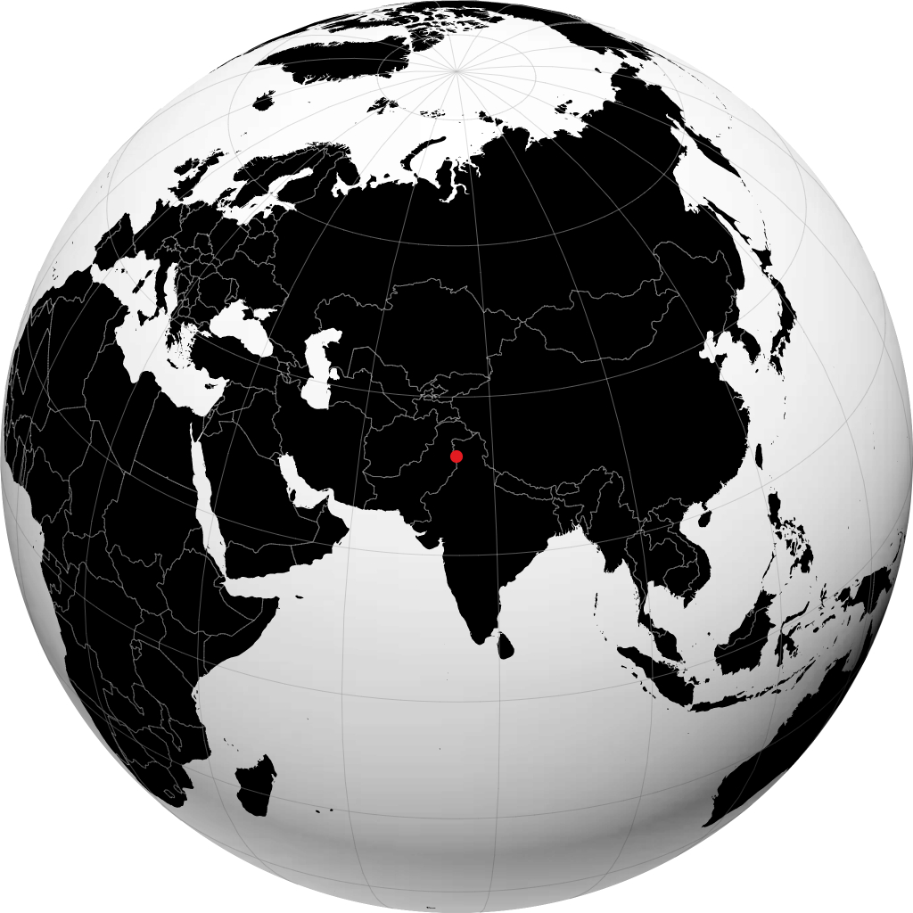 Sialkot sur le globe