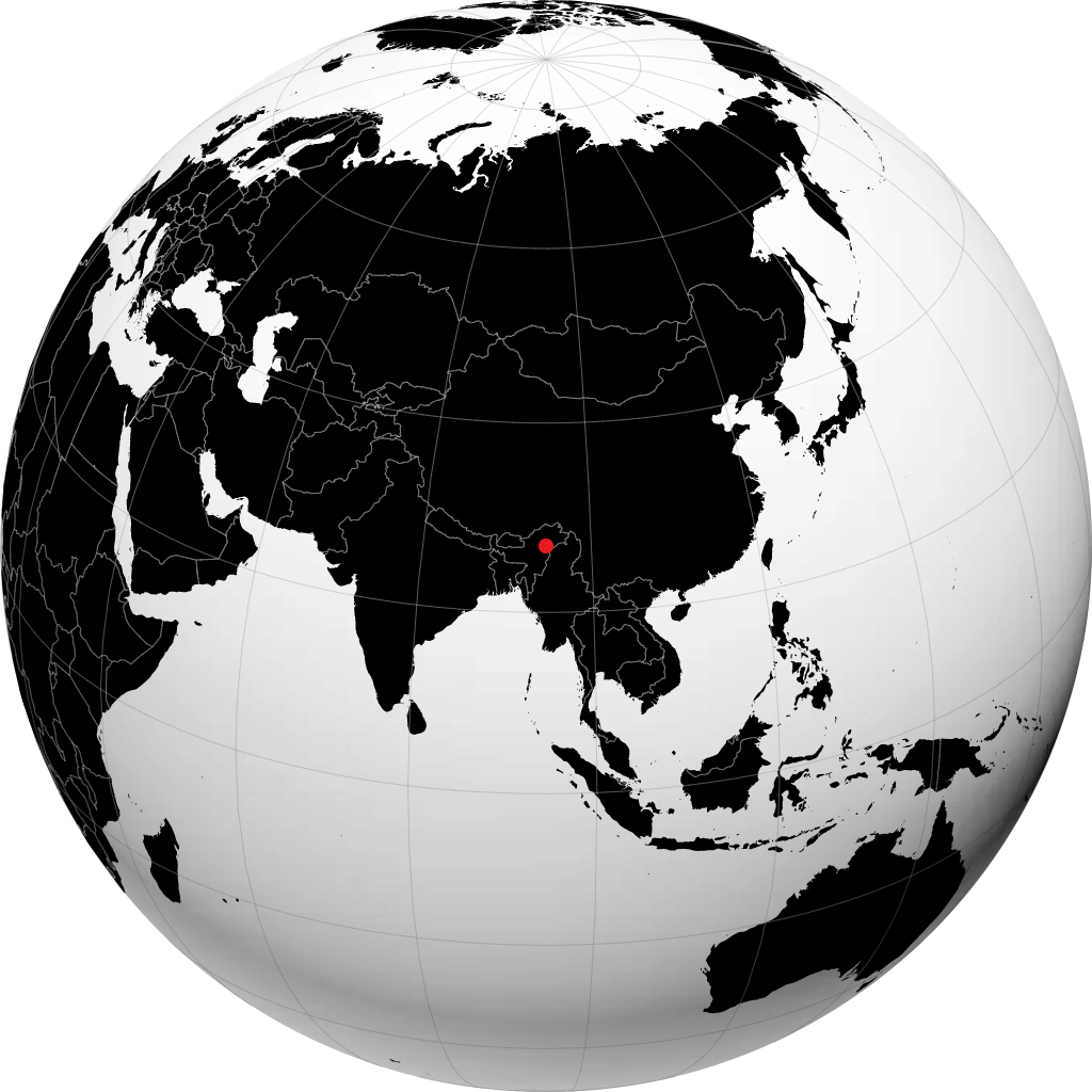 Sibsagar sur le globe