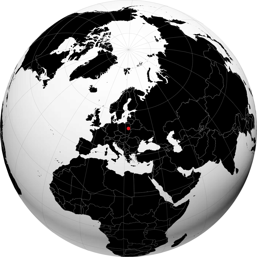 Siedlce sur le globe