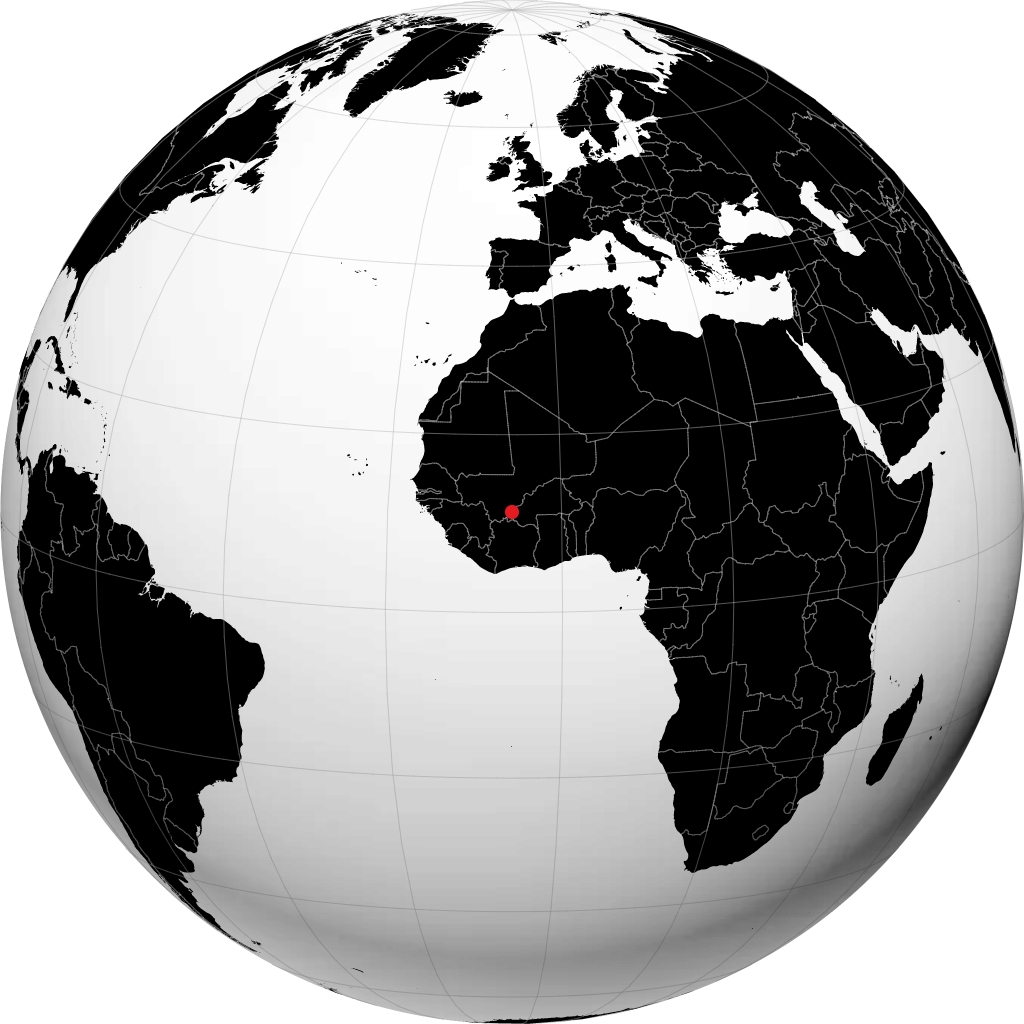 Sikasso sur le globe