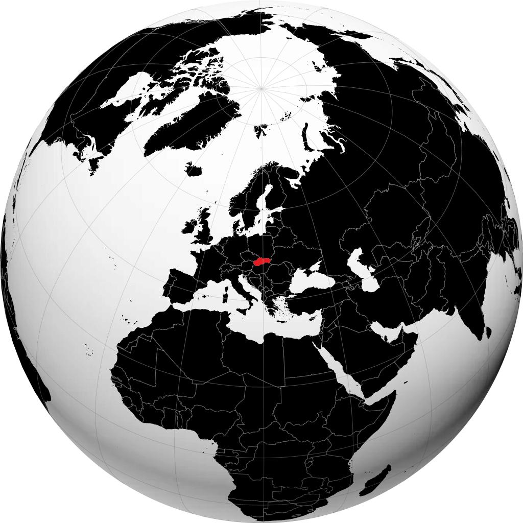 Slovaquie sur le globe