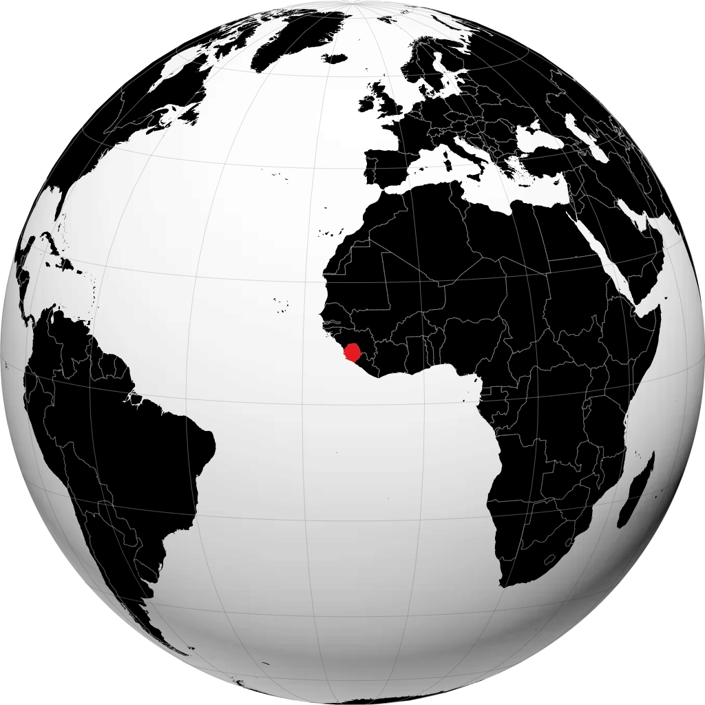 Sierra Leone sur le globe
