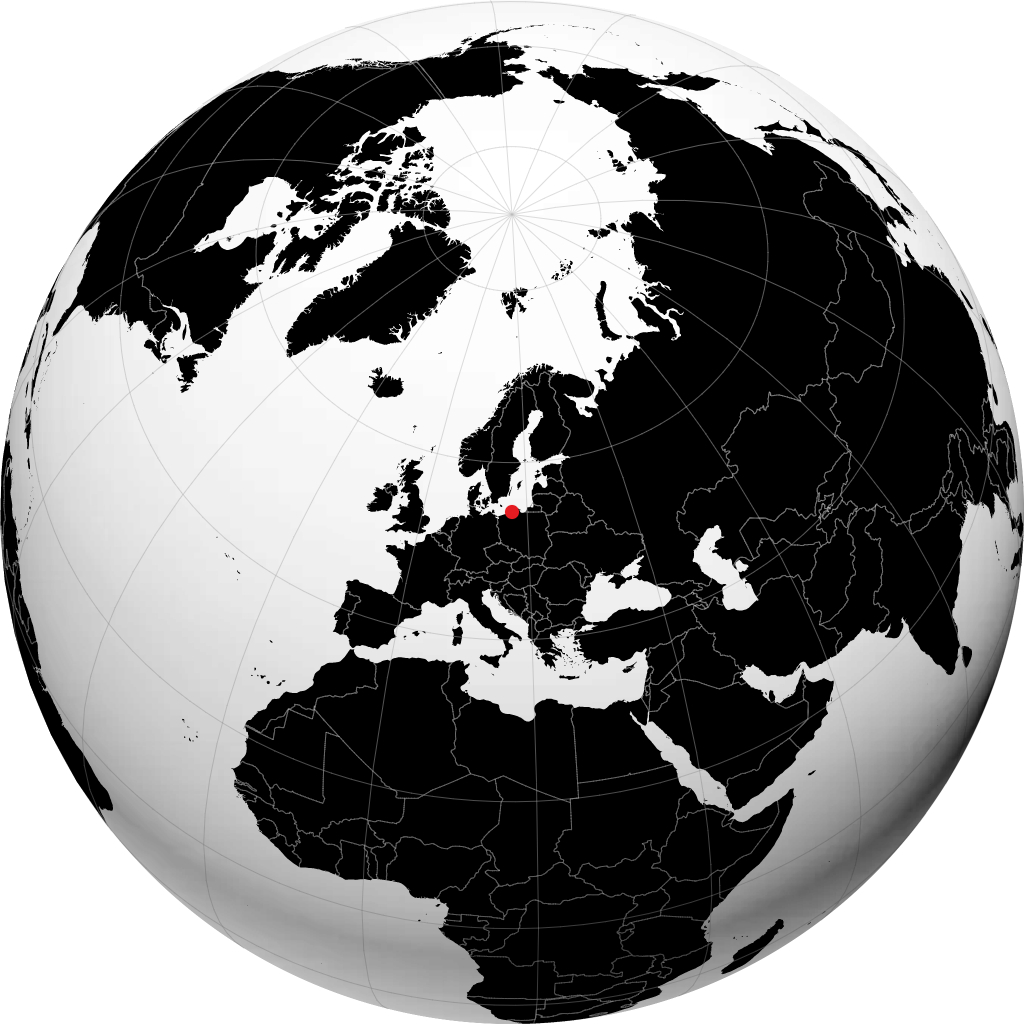 Słupsk sur le globe