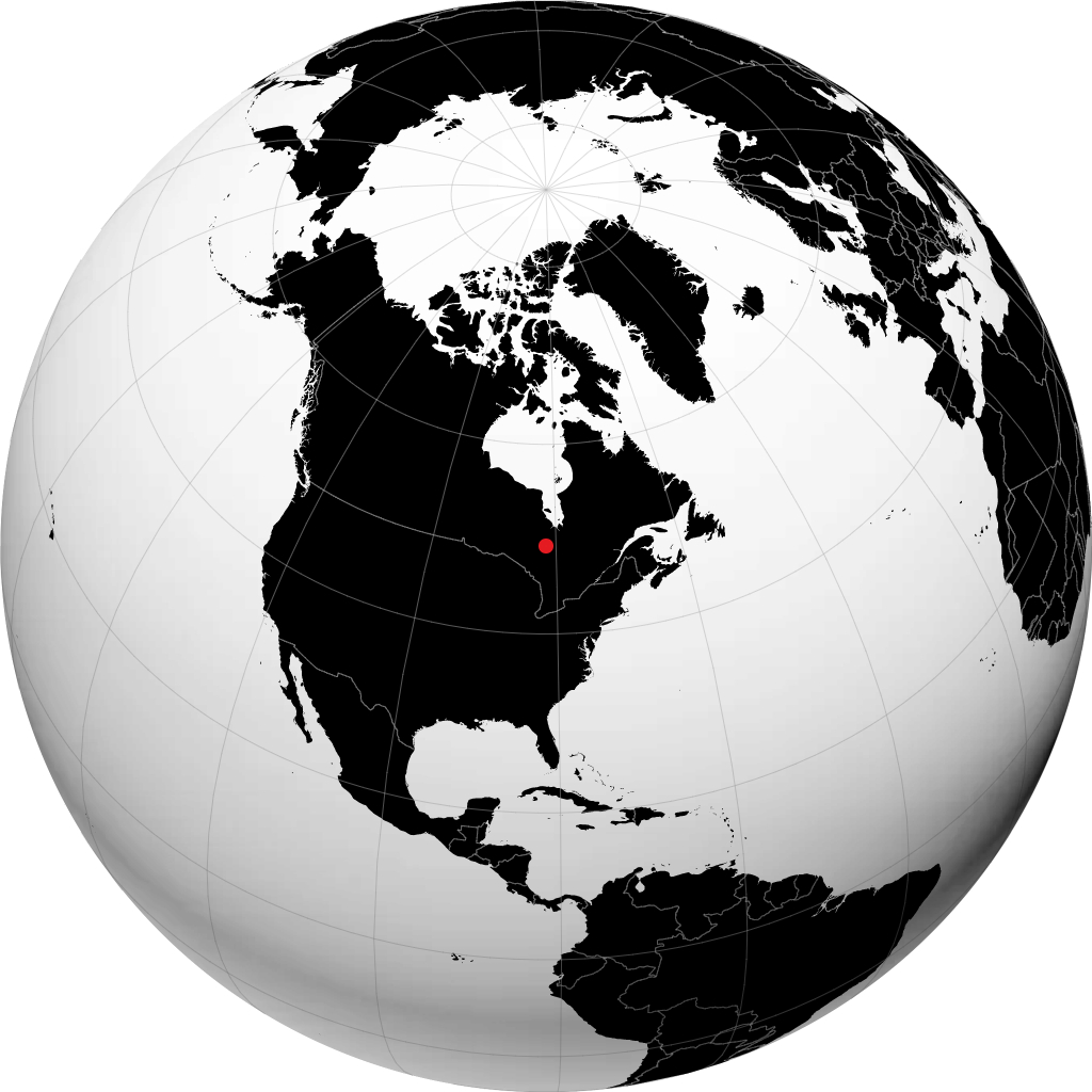 Smooth Rock Falls sur le globe