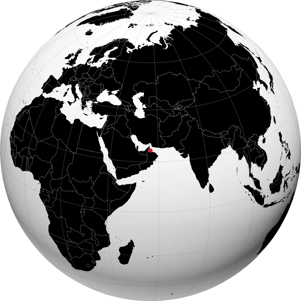 Sohar sur le globe