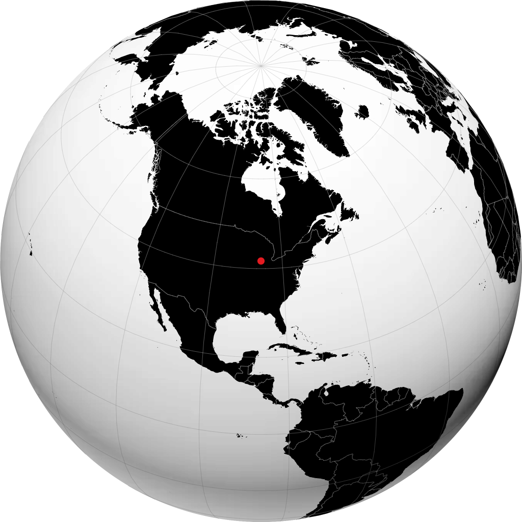 South Bend sur le globe