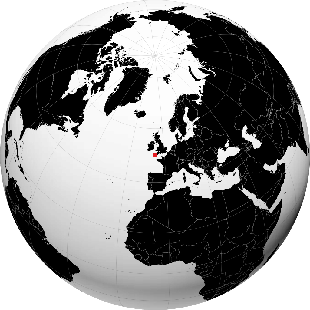 St Ives sur le globe