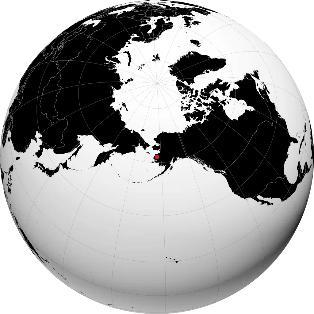 St. Mary's sur le globe