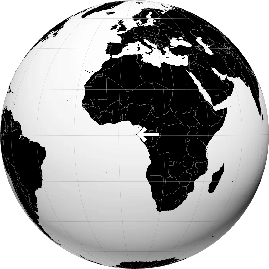 Sao Tomé-et-Principe sur le globe