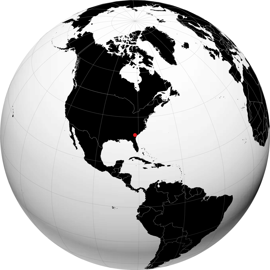 Statesboro sur le globe