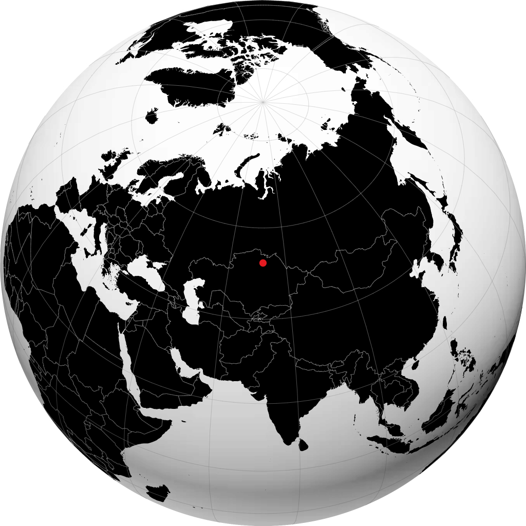 Stepnogorsk sur le globe