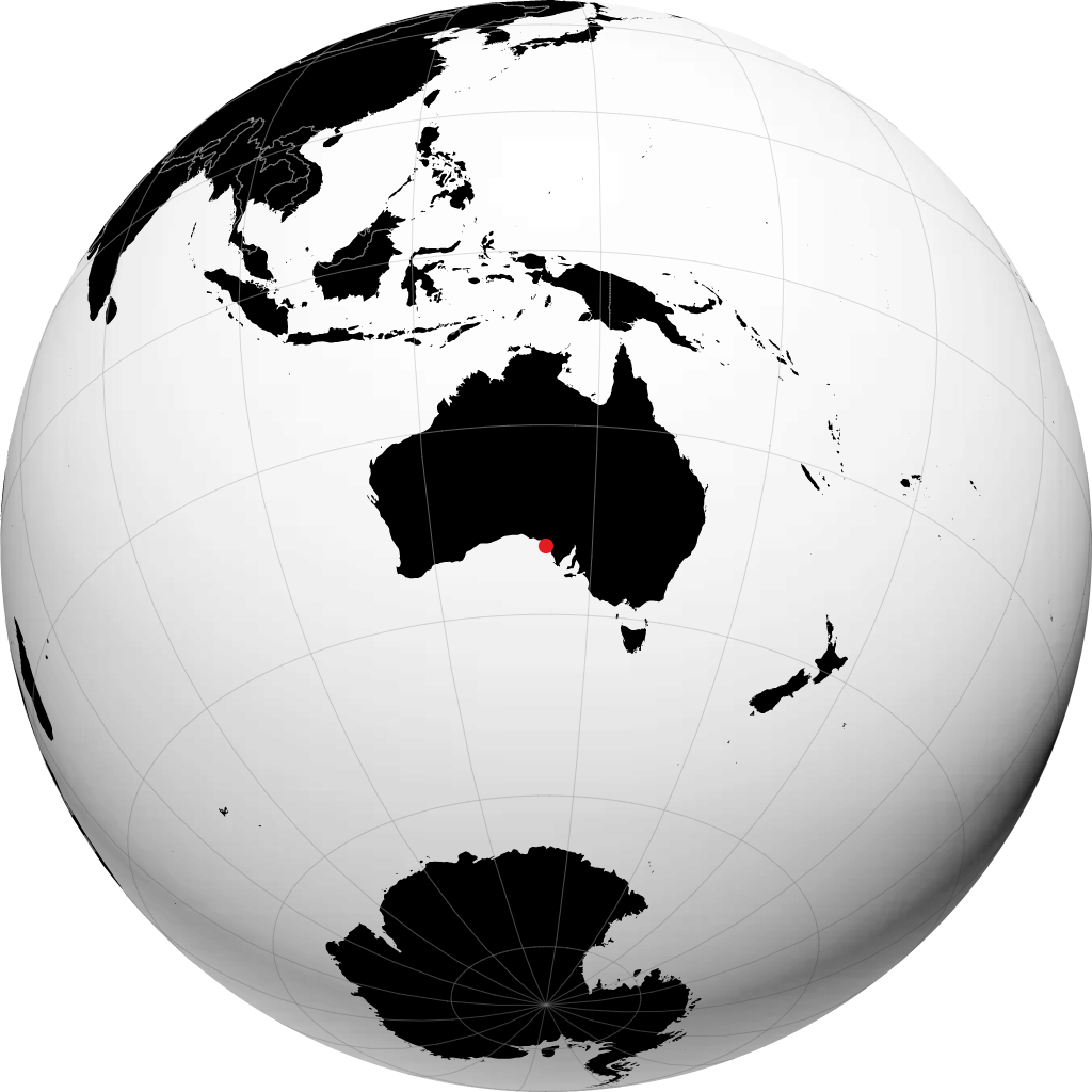 Streaky Bay sur le globe