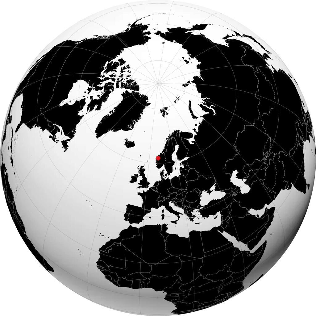 Stryn sur le globe