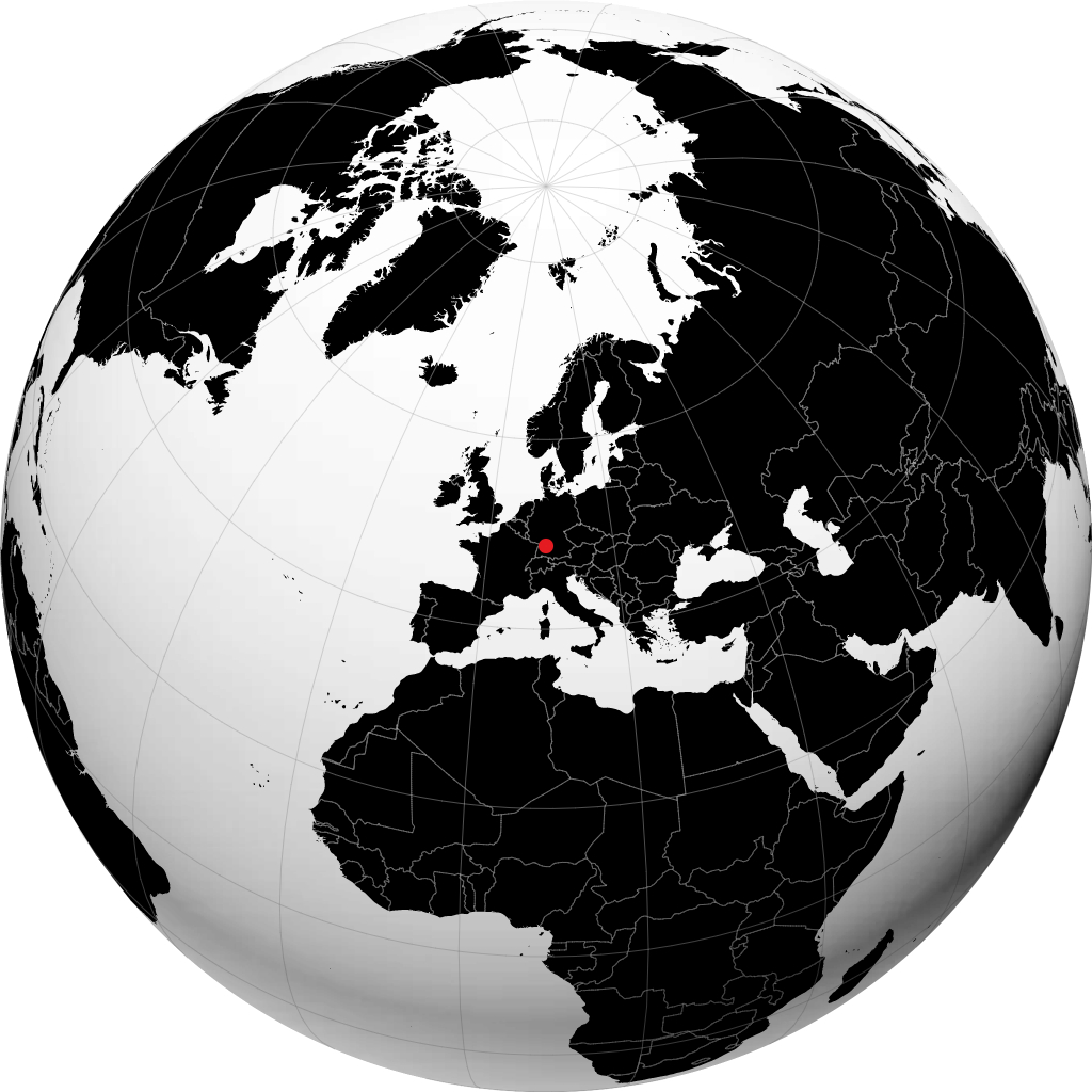 Stuttgart sur le globe